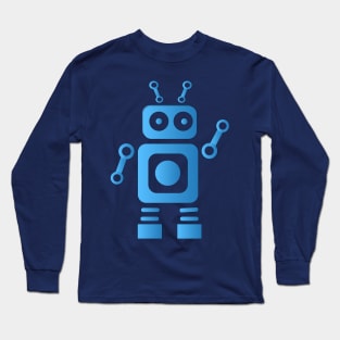 Blue Robot Long Sleeve T-Shirt